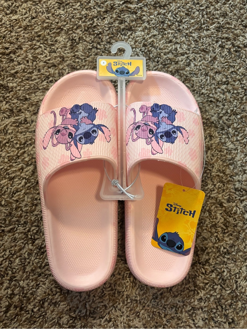Disney Stitch Pink Kids Slide Sandals